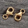 Real 18K Gold Plated Sterling Silver Lobster Claw Clasps STER-K015-H191-9mm-G-1
