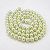 Pearlized Glass Pearl Round Beads Strands X-HY-10D-B04-2