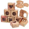   48Pcs 6 Style Square Foldable Creative Kraft Paper Gift Boxes CON-PH0002-67-8