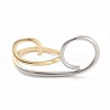 Brass Open Cuff Ring for Women RJEW-C102-10GP-2