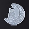Halloween Theme DIY Moon with Owl Display Decoration Silicone Molds DIY-G058-E02-3