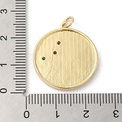 Rack Plating Brass Micro Pave Cubic Zirconia Enamel Pendants KK-A190-05G-1