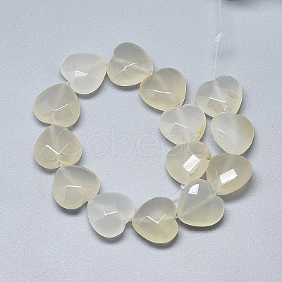 Natural White Agate Beads Strands X-G-S357-E02-10-1