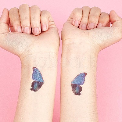 Gorgecraft 12 Sheets 12 Style Butterfly Theme Cool Sexy Body Art Removable Temporary Tattoos Paper Stickers MRMJ-GF0001-37-1