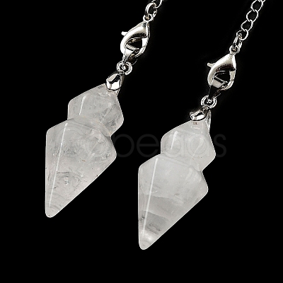 Natural Quartz Crystal Pointed Dowsing Pendulums G-K338-12P-04-1