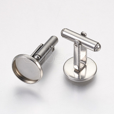 Tarnish Resistant 304 Stainless Steel Cuffinks STAS-G187-23P-12mm-1