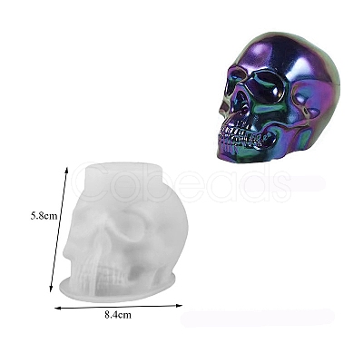 Halloween Skull DIY Display Decoration Statue Silicone Mold PW-WG82906-01-1