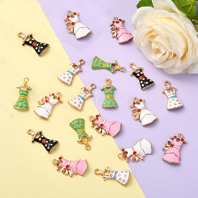 25Pcs 5 Colors Zinc Alloy Enamel Penadnt ENAM-CJ0002-16-1