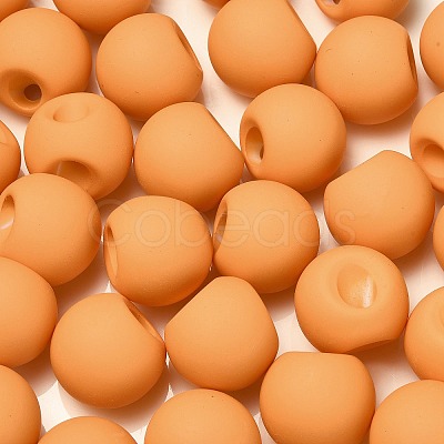 Rubberized Acrylic Beads OACR-G012-05J-1