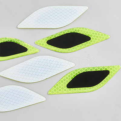 SUPERFINDINGS 3 Sets 3 Colors Leaf Shape Resin Car Door Protector Anti-collision Strip Sticker STIC-FH0001-15A-1