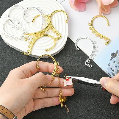 20Pcs 2 Colors Alloy Ear Cuff Findings PALLOY-CJ0002-62-1