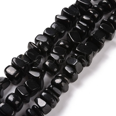 Natural Shungite Stone Beads Strands G-G925-04A-1