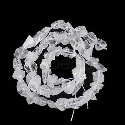 Raw Rough Natural Crystal Quartz Beads Strands G-B065-C12-1