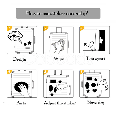 Paper Self-Adhesive Stickers DIY-A037-01-1