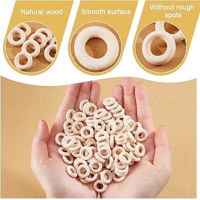 Unfinished Wooden Discs WOOD-WH0030-11-1