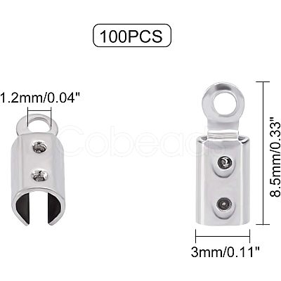 Unicraftale 304 Stainless Steel Folding Crimp Ends STAS-UN0005-69-1