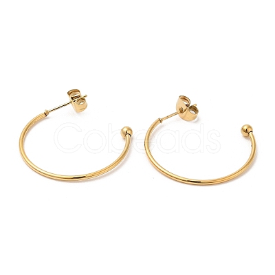 304 Stainless Steel Stud Earring EJEW-H134-02B-G-1