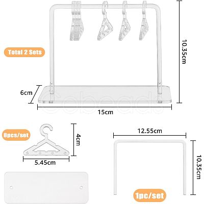 Transparent Acrylic Earring Display Stands EDIS-WH0021-11-1