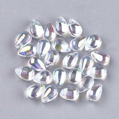 Transparent Glass Charms GGLA-S042-05B-1