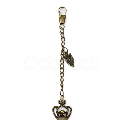 Tibetan Style Alloy Keychains KEYC-WH0025-026-1