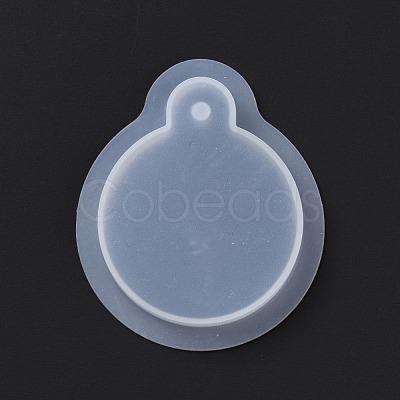 Flat Round Pendant Food Grade Silicone Molds DIY-D074-12-1