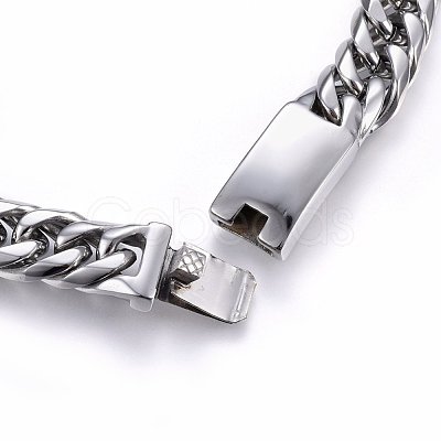 Tarnish Resistant 304 Stainless Steel Curb Chain Necklaces NJEW-H493-04P-1