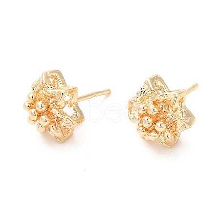 Brass Studs Earrings KK-K333-39G-1