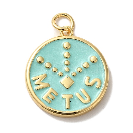 Brass Enamel Pendants KK-U027-17G-06-1