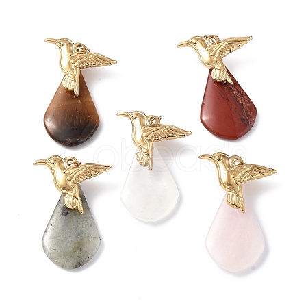 Natural Mixed Gemstone Pendants G-I343-01-1