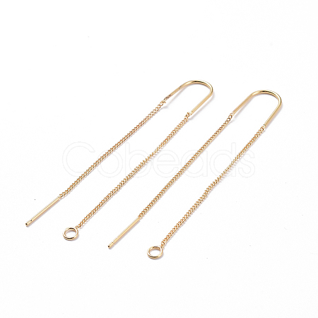 Brass Stud Earring Findings X-KK-Q735-364G-1