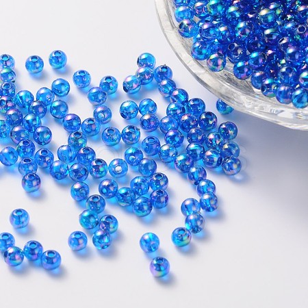 Eco-Friendly Transparent Acrylic Beads PL732-9-1