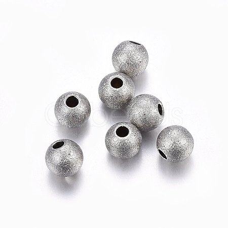 Tarnish Resistant 304 Stainless Steel Textured Beads STAS-F174-32P-C-1