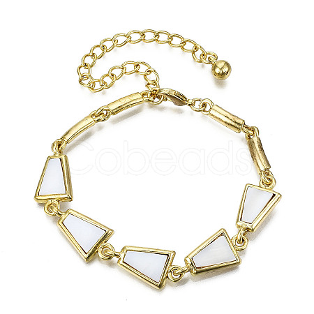 Electroplated Alloy Link Bracelets BJEW-T012-008-RS-1