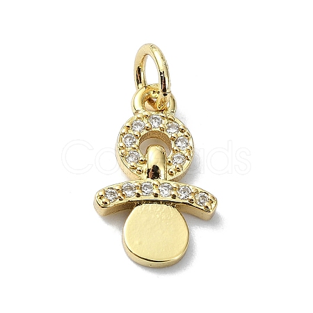 Brass Micro Pave Claer Cubic Zirconia Charms KK-H475-49G-1