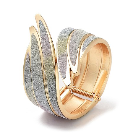 Sparkle Wings Wrap Alloy Cuff Bangles BJEW-C058-05G-01-1