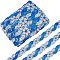 8-Shaped Polyester Ribbons, with Sequins, Blue, 1-5/8 inch(40mm), about 14.76 Yards(13.5m)/Bundle