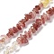 Natural Quartz Crystal & Lemon Quartz & Strawberry Quartz Beads Strands, Chip, 4~17x4~10x1~8mm, Hole: 0.8~1mm, about 15.35~16.14 inch(39~41cm)