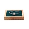 Velvet & Wood Jewelry Boxes, Bracelet Display, Rectangle, 10x10x1.8cm