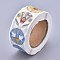 Easter Stickers, Adhesive Labels Roll Stickers, Gift Tag, for Envelopes, Party, Presents Decoration, Flat Round, Colorful, Easter Theme Pattern, 25mm, about 500pcs/roll