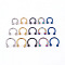 316L Surgical Stainless Steel Hoop Nose Rings for Women Men, C-Shaped, Golden, 8mm, Pin: 1.2mm, Head: 3mm