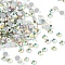 Glass Flat Back Rhinestone for Clothing, Grade A, Back Plated, Faceted, Half Round, Crystal AB, 2.3~2.4mm