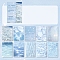 20Pcs Retro Scrapbook Paper, Collage Creative Journal Decoration Backgroud Sheets, Light Sky Blue, 130x90mm, 20pcs/set