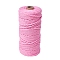 Cotton Macrame Cord, Round Macrame Rope for Wall Hangers, Boho Decorations, DIY Macrame Craft, Pearl Pink, 3mm, about 54.68 Yards(50m)/Roll