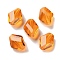 K9 Glass, Imitation Austrian Crystal Beads, Faceted, Rhombus, Orange, 10x8x4mm, Hole: 1.4mm