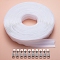 Nylon Zipper Tape, with Zipper Sliders, for DIY Sewing Tailor Craft Bag, White, 32x6mm