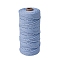 Cotton Macrame Cord, Round Macrame Rope for Wall Hangers, Boho Decorations, DIY Macrame Craft, Light Steel Blue, 3mm, about 54.68 Yards(50m)/Roll