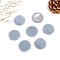 Imitation Rabbit Fur Ball Fabric Cabochons, Flat Round, Light Blue, 26mm