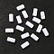 Opaque Acrylic Beads, Rectangle, White, 8x4x3mm, Hole: 1mm