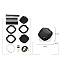 Handmade DIY Pearl Handle Shell Shape Bag Making Kit, Including PU Leather Bag Accessories, Black, 19x17x5cm