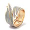 Sparkle Wings Wrap Alloy Cuff Bangles, Chunky Hinged Bangles for Women, Golden, Inner Diameter: 2-3/8x2-1/8 inch(6.05x5.5cm)